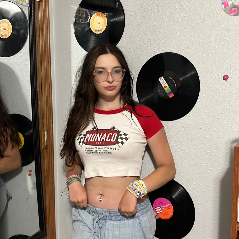 Brandy Melville Monaco Crop Top Size Small
